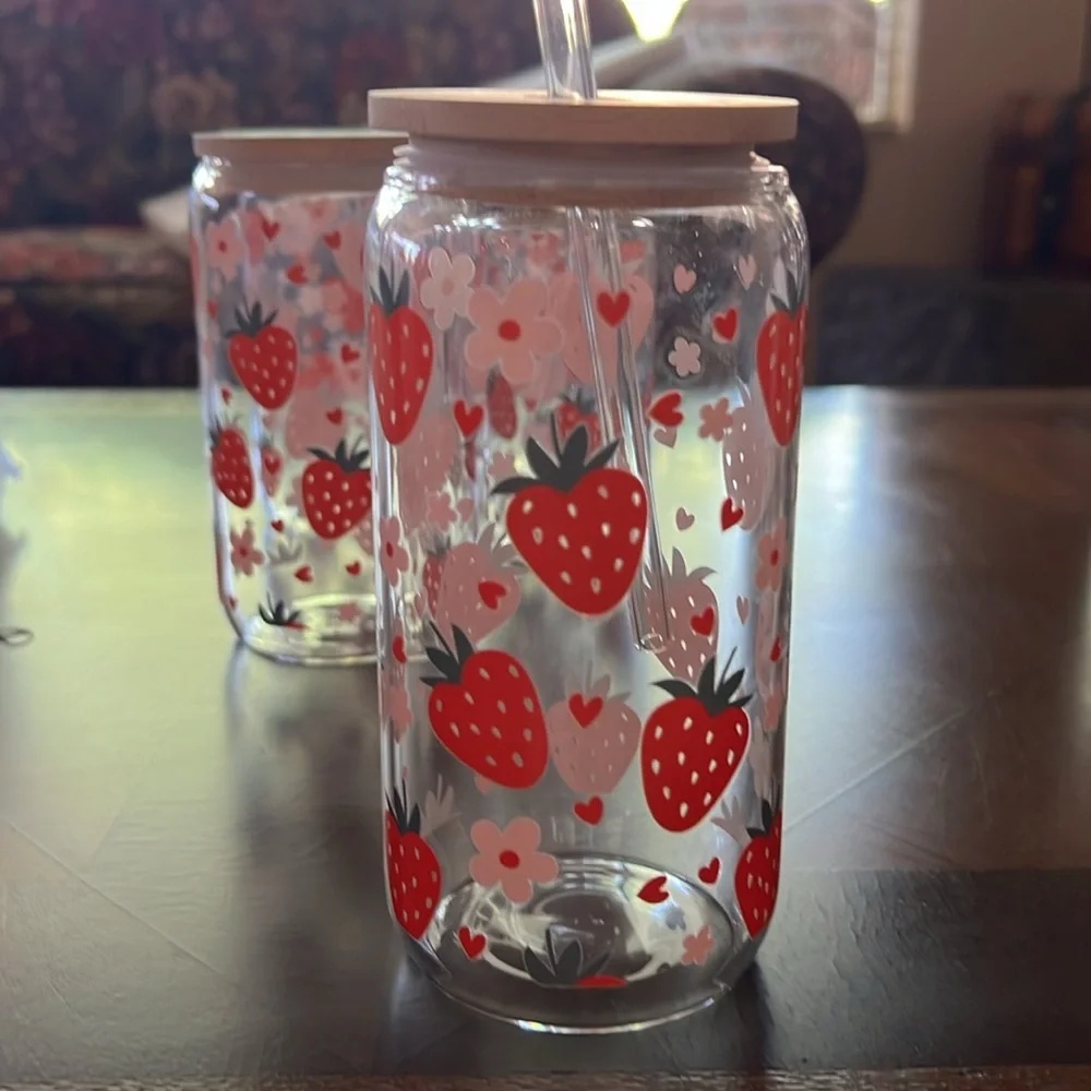 Glass tumbler cup mug